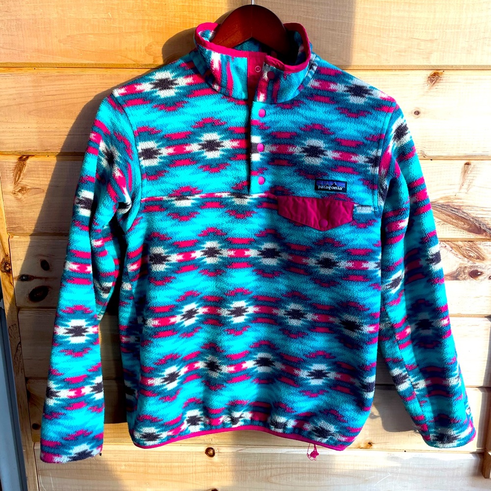 Patagonia Women’s Synchilla Snap-T Pullover Size S Southwestern Desert